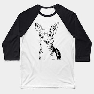 Chihuahua Funny Charcoal Cute Dog Baseball T-Shirt